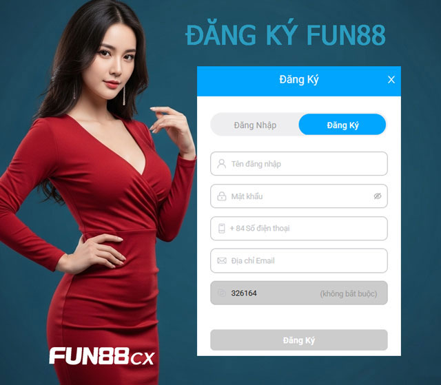 Biểu mẫu đăng ký fun88 chuẩn